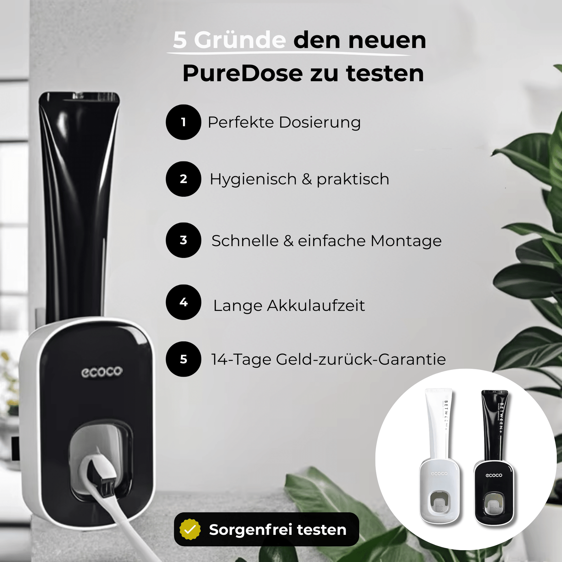PureDose - Automatischer Zahnpastaspender - Zondae