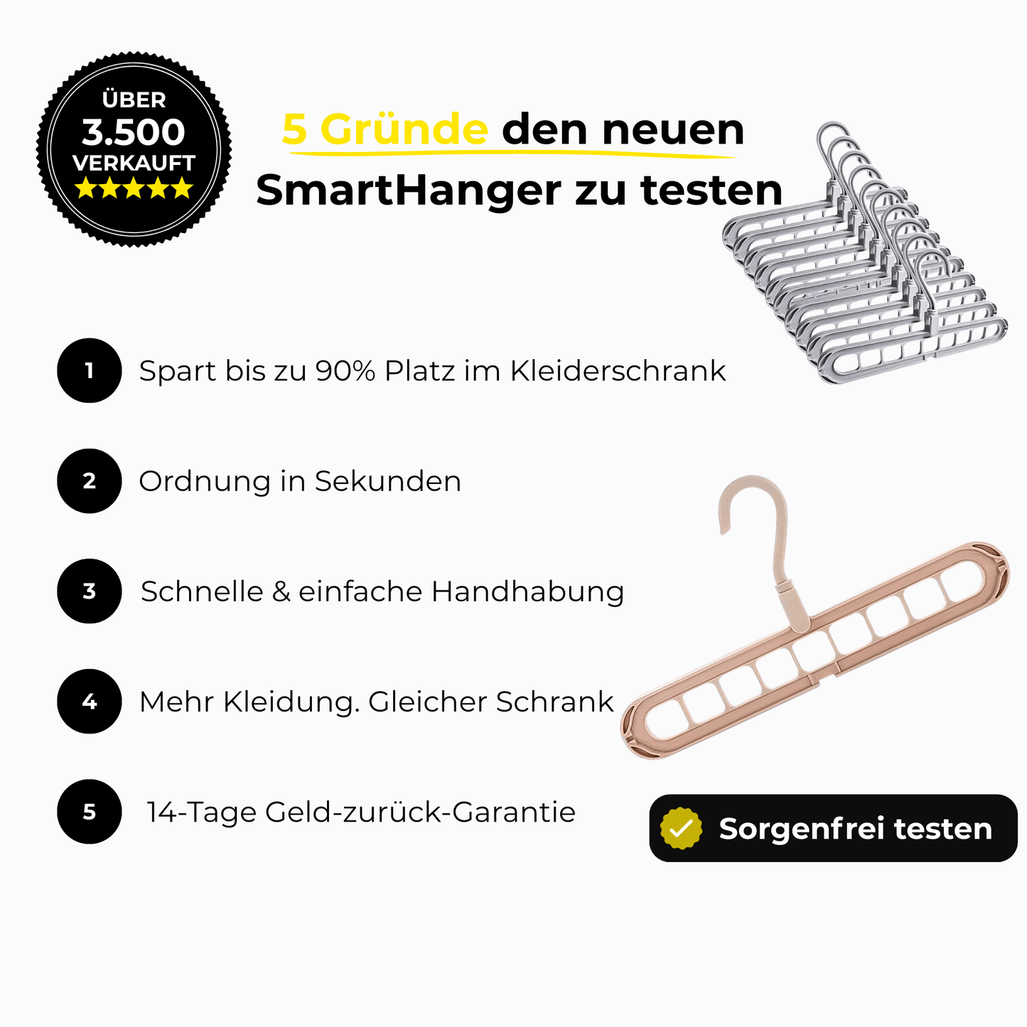 SmartHanger - platzsparender Hängebügel - Zondae