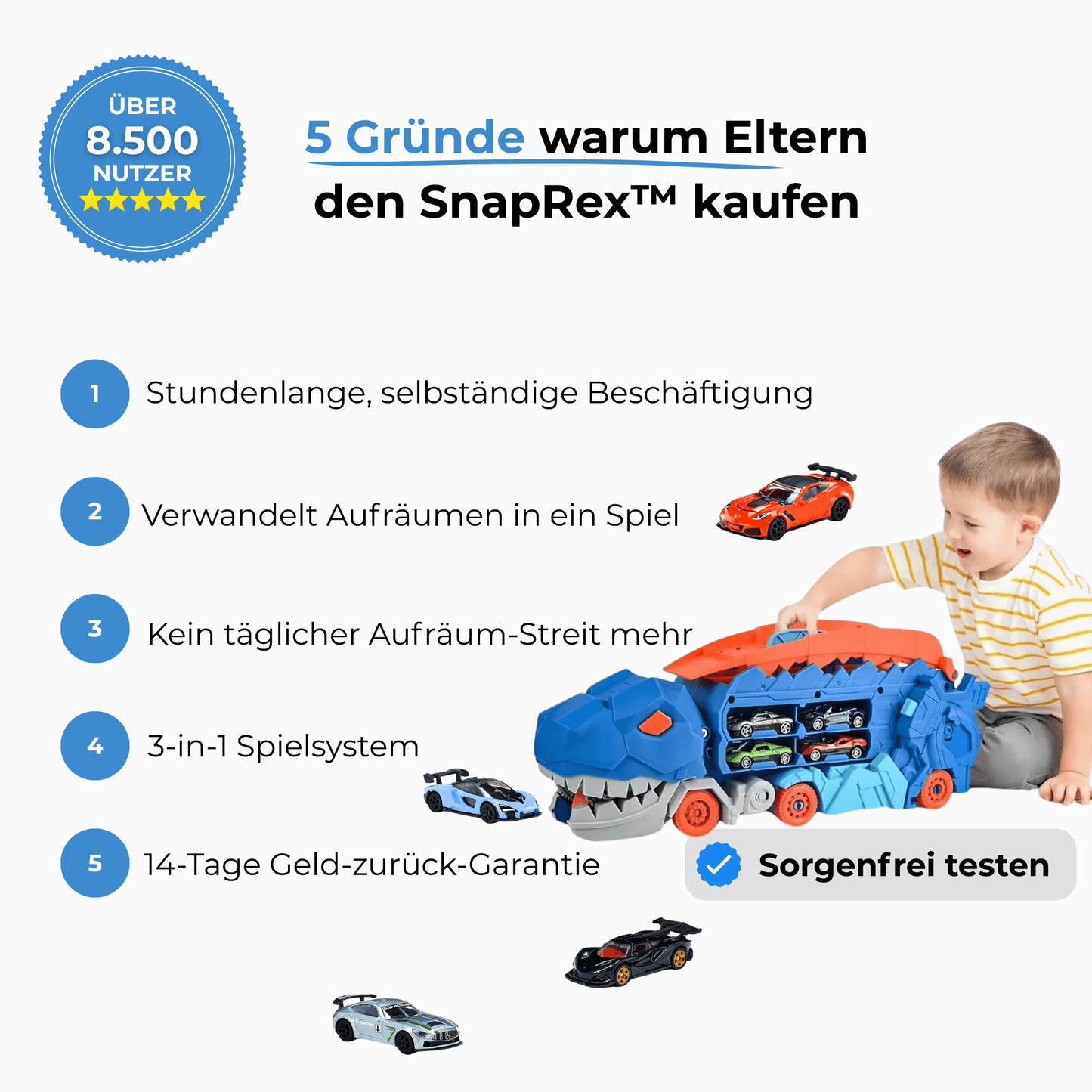 SnapRex - Der Dino, der Aufräumen zum Spiel macht - Zondae